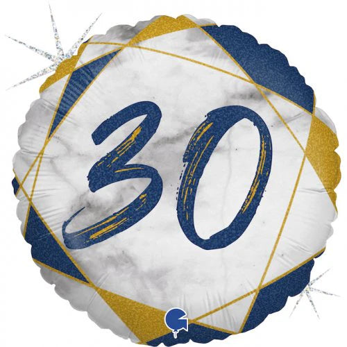 Marble 30 Foil Balloon 45cm