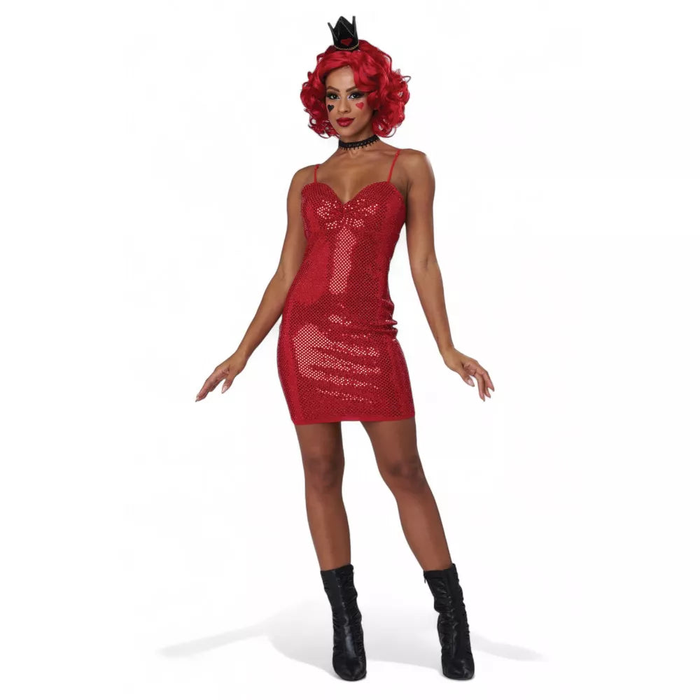 Red Queen Cosplay Dress, Adult