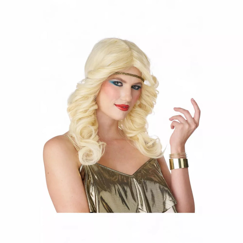 70's Feathered Fun Adult Wig (Blonde)