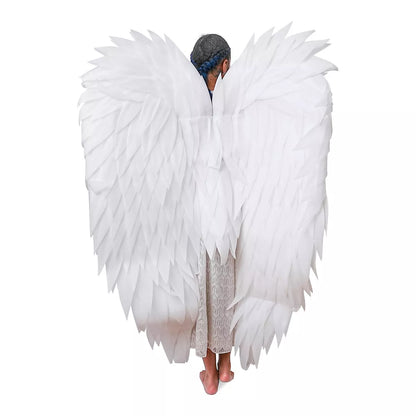 White Full Length Angel Wings Adult