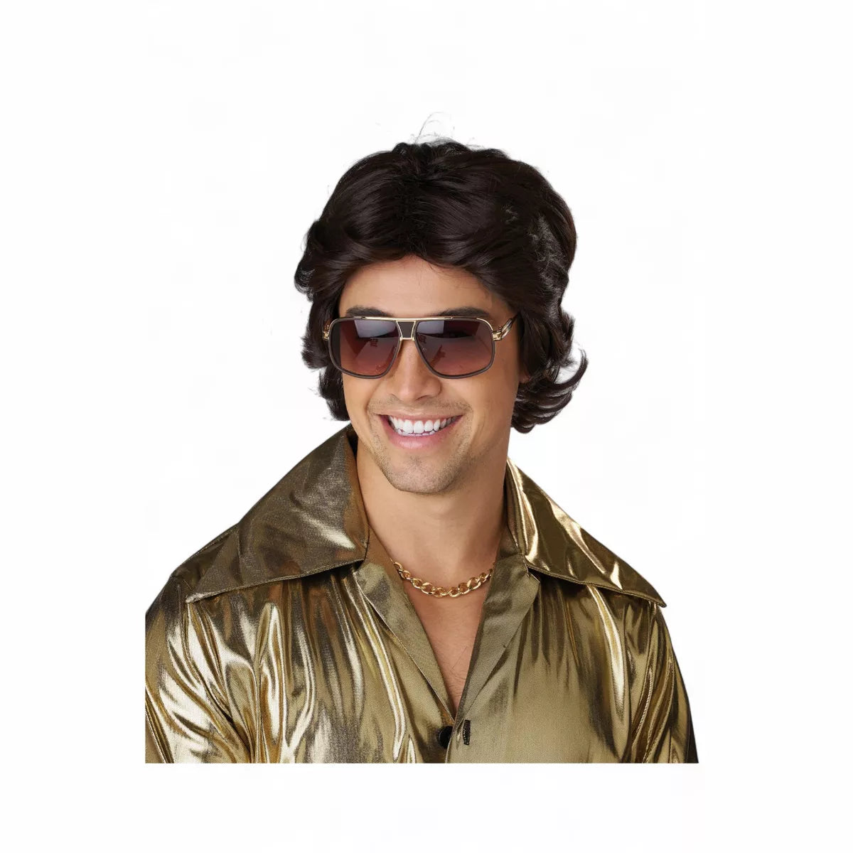 70's Feathered Flashy Adult Wig