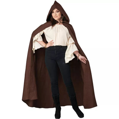 Hooded Cloak, Brown, Adult