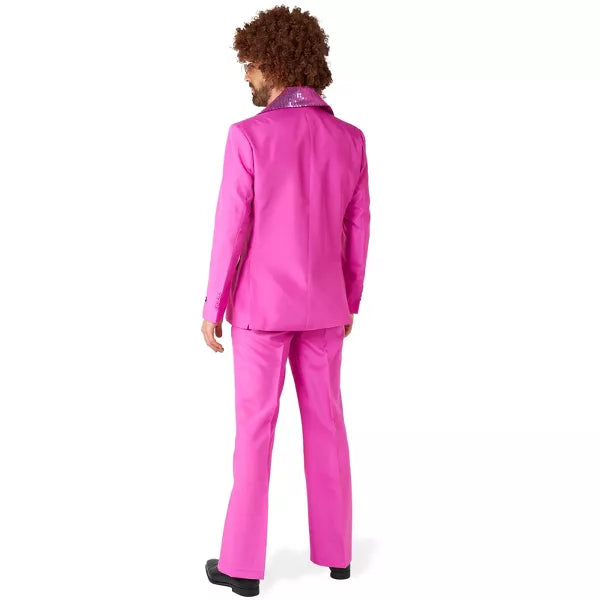 Stylish Suitmeister Pink Disco Suit with jacket and pants ensemble