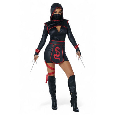 Red Fury Ninja Adult Women Costume