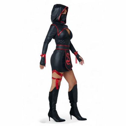 Red Fury Ninja Adult Women Costume