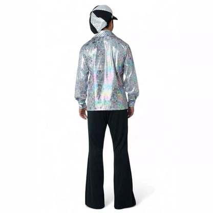 Disco Shirt and Hat Set - Silver, Adult