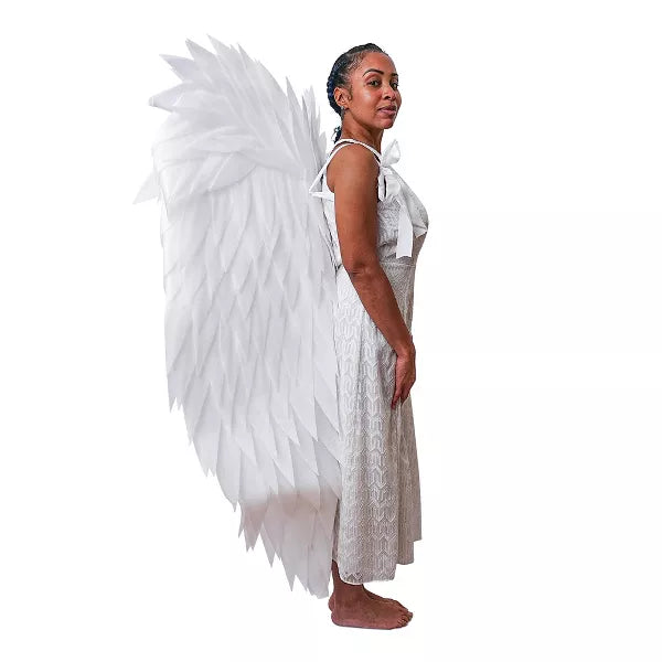 White Full Length Angel Wings Adult