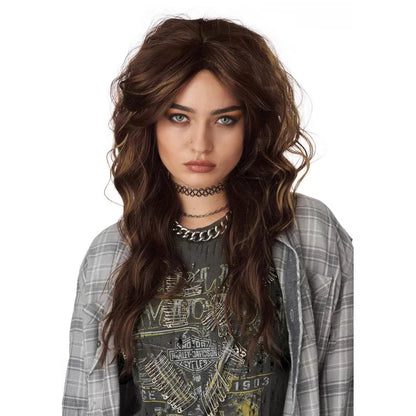 90'S Grunge Rocker Adult Wig (Brunette).