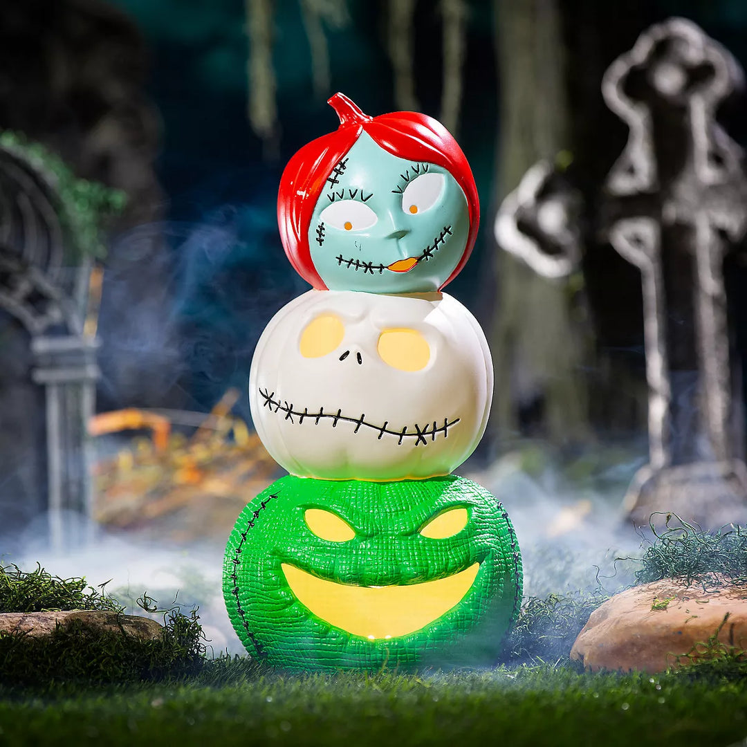 Nightmare Before Christmas Light-Up Jack, Sally & Oogie Boogie Decoration glowing in the dark with detailed features