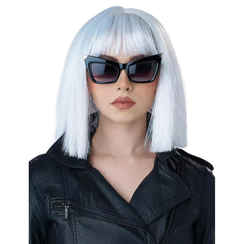 Shimmering White Cosplay Bob Wig
