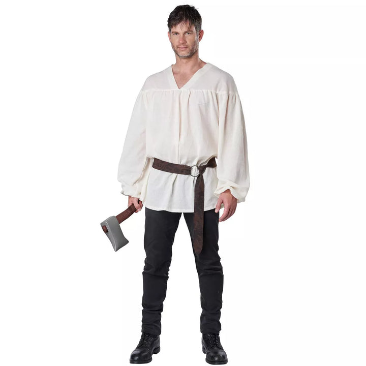 Renaissance Peasant Shirt Adult Costume (Beige)