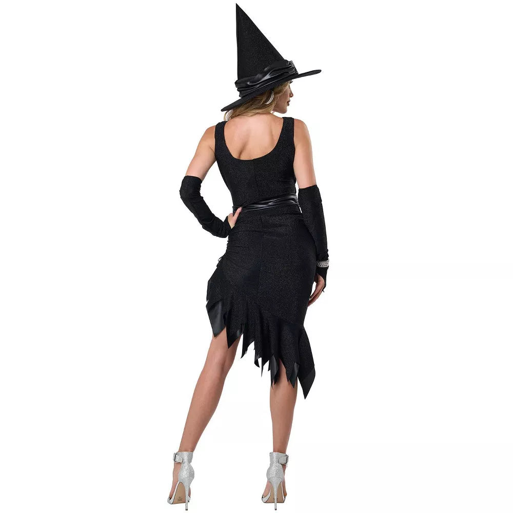 Stunning Million Dollar Witch Women's Costume with black and gold accents