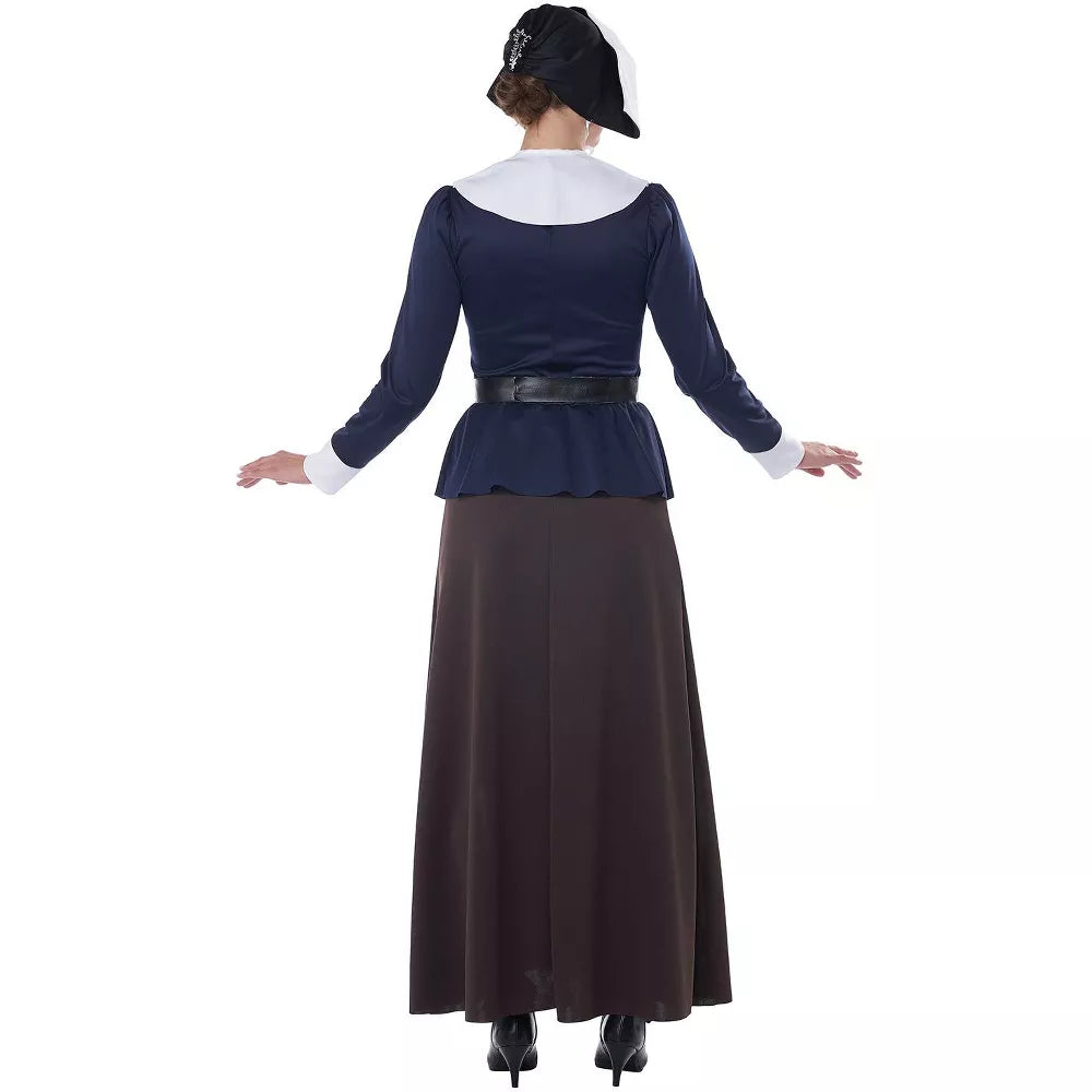 Women's Mayflower Pilgrim Lady Costume with bonnet and vintage style