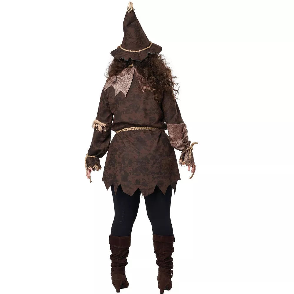 Spooky and realistic Creepy Scarecrow Women's Plus Size Costume outfit