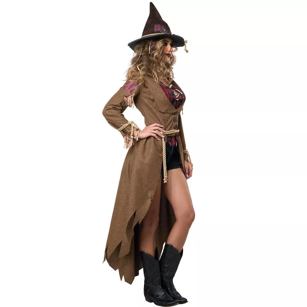 Harvest Hottie Scarecrow Womens Costume, a fun and flirty Halloween outfit