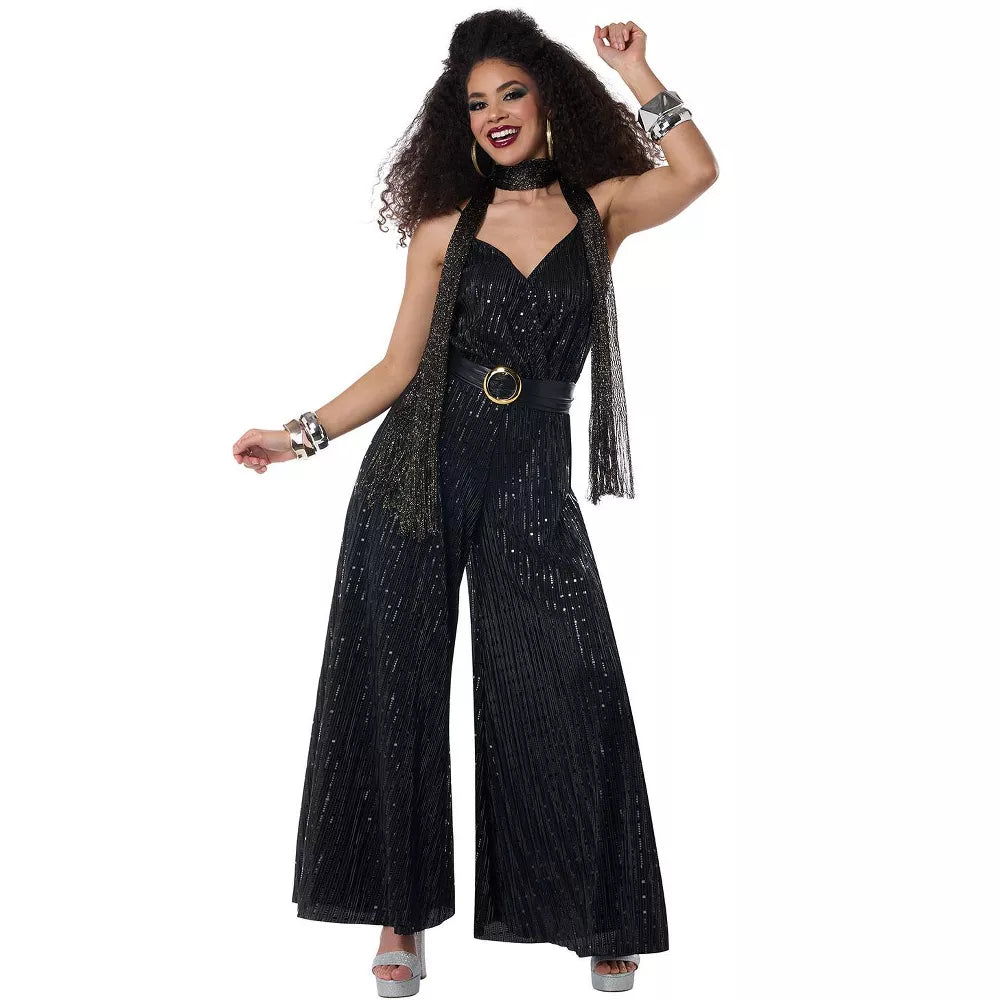 Let's Dance Disco Jumpsuit Womens Costume.