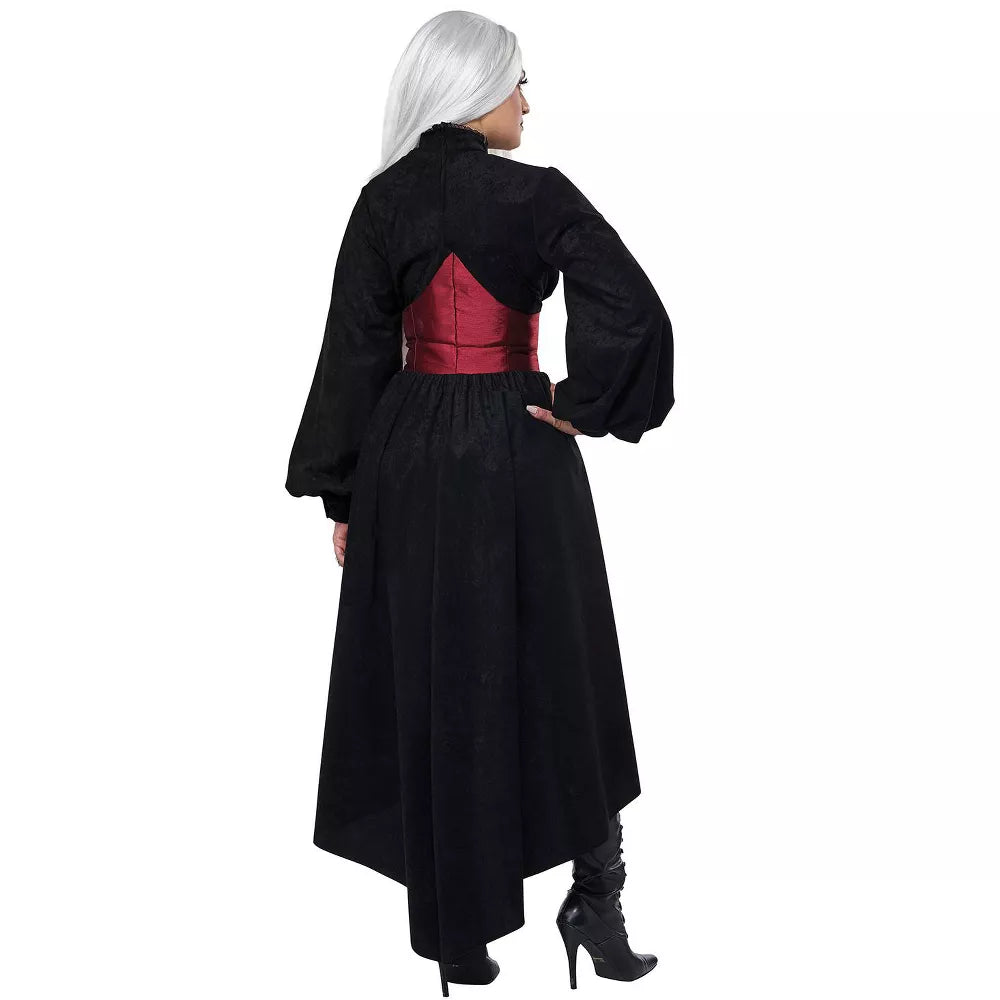  Elegant and Dramatic Vampire Corset Coat Women's Costume with Tailored Fit and Cinched Waist