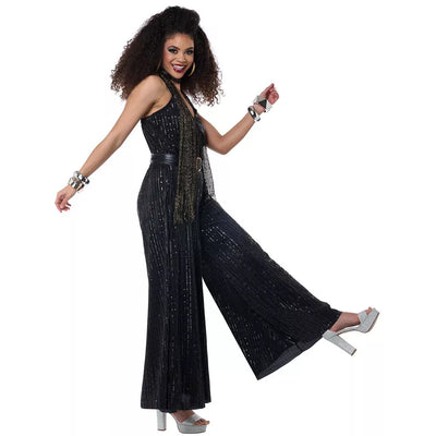 Let's Dance Disco Jumpsuit Womens Costume.