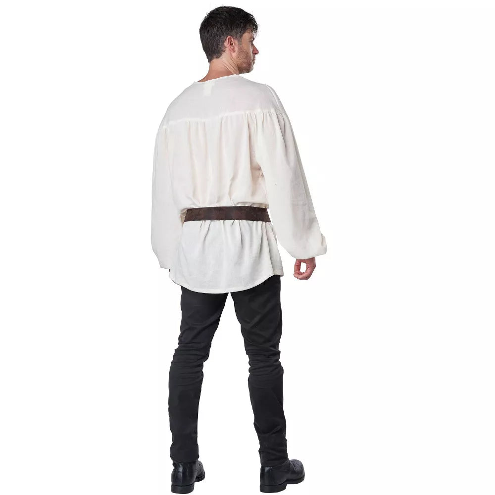 Renaissance Peasant Shirt Adult Costume (Beige)