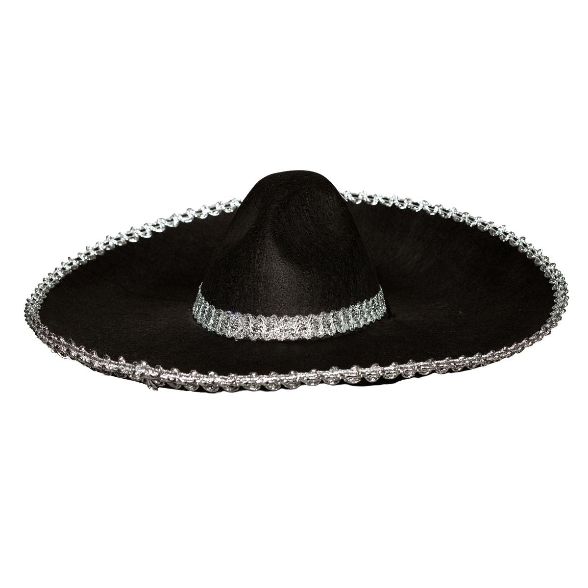 Silver Metallic Trim Sombrero
