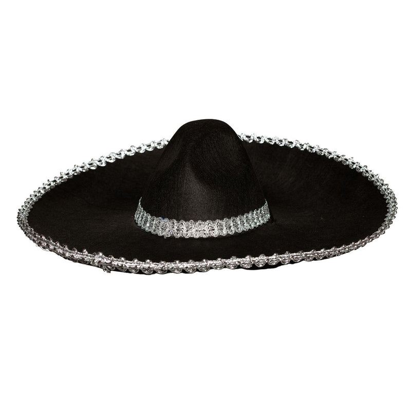 Silver Metallic Trim Sombrero
