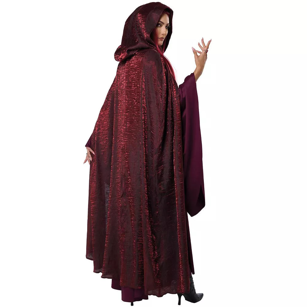  A detailed image of the Red Witch Women's Costume showing the elegant design and high-quality fabric