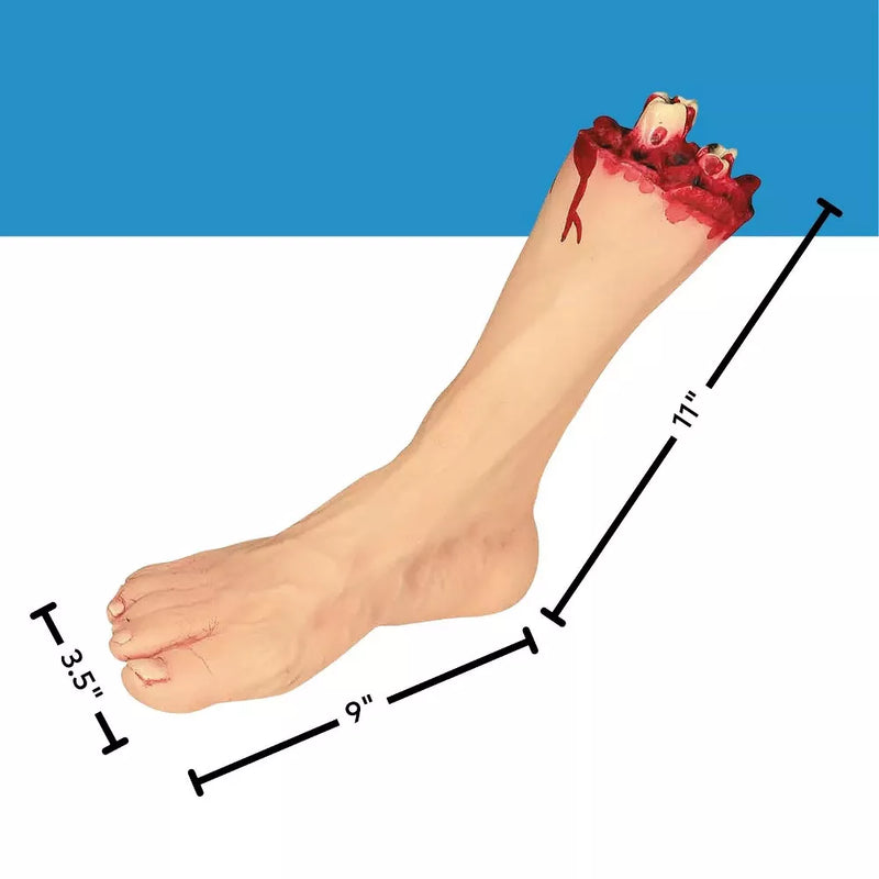 11" Severed Plastic Foot Halloween Decoration