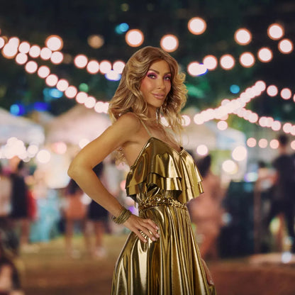 70’s Disco Gold Dress Costume