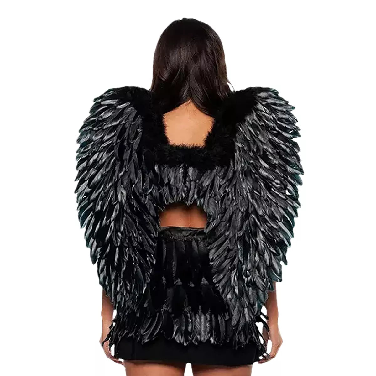 Black Feather Wings Adult