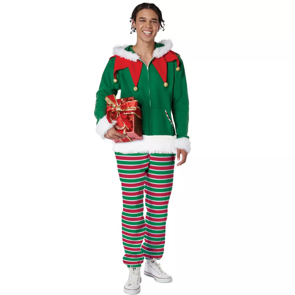 Cozy and comfortable Elf Fleece Jumpsuit for adults