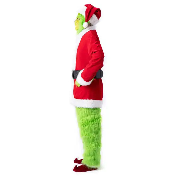 High-quality Grinch Santa Costume for a fun and unique Christmas outfit