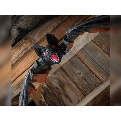 Spooky and realistic large hanging vampire bat for haunted house decor