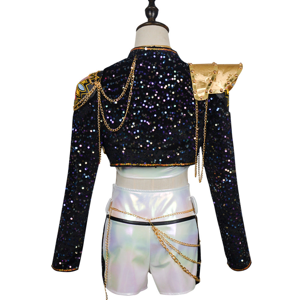 Golden Stage Inspired Deluxe Rumi Costume, Child - Demon Hunters