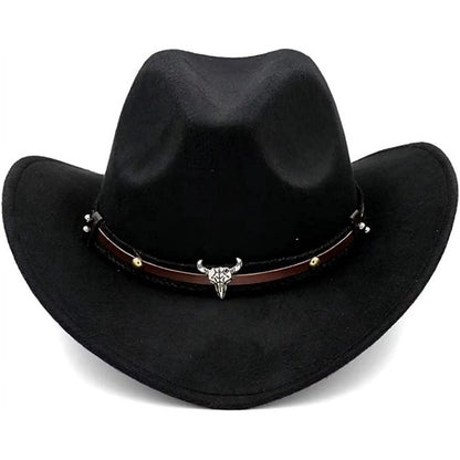 Cowboy Hat with Bull Head Band