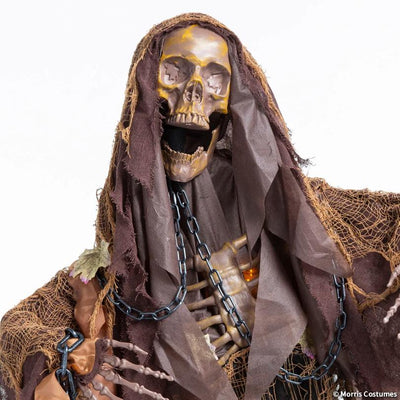 Light-Up Standing Skeleton Reaper with Chains & Sound 5 Ft