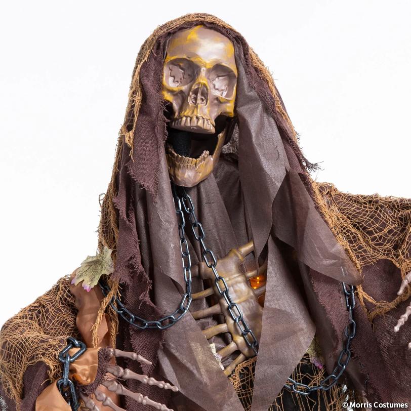 Light-Up Standing Skeleton Reaper with Chains & Sound 5 Ft