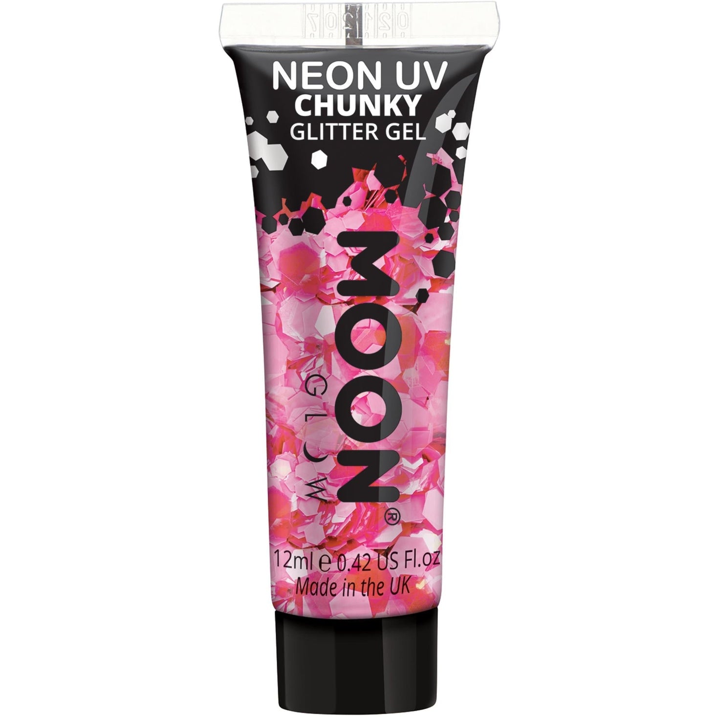 Neon Chunky Glitter Face Gel Paint, Hot Pink