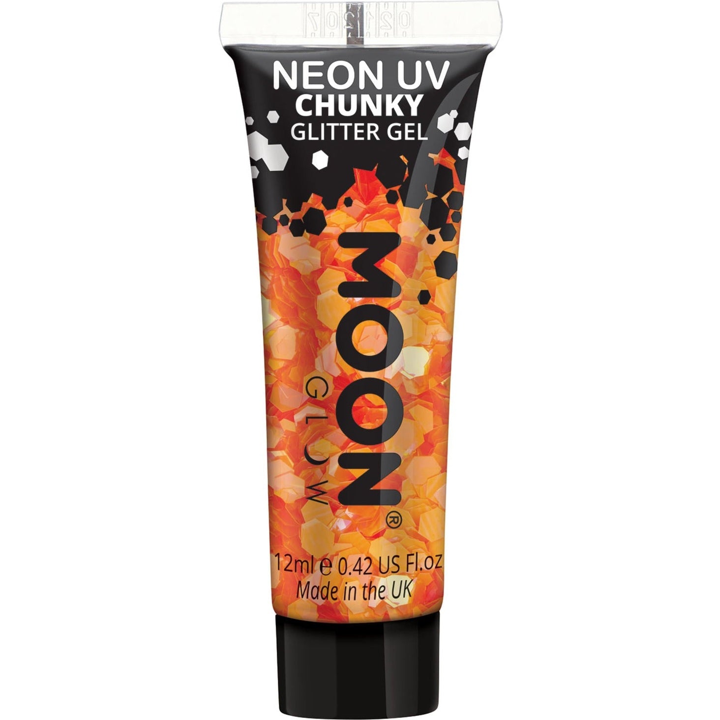 Neon UV Chunky Glitter Gel, Orange