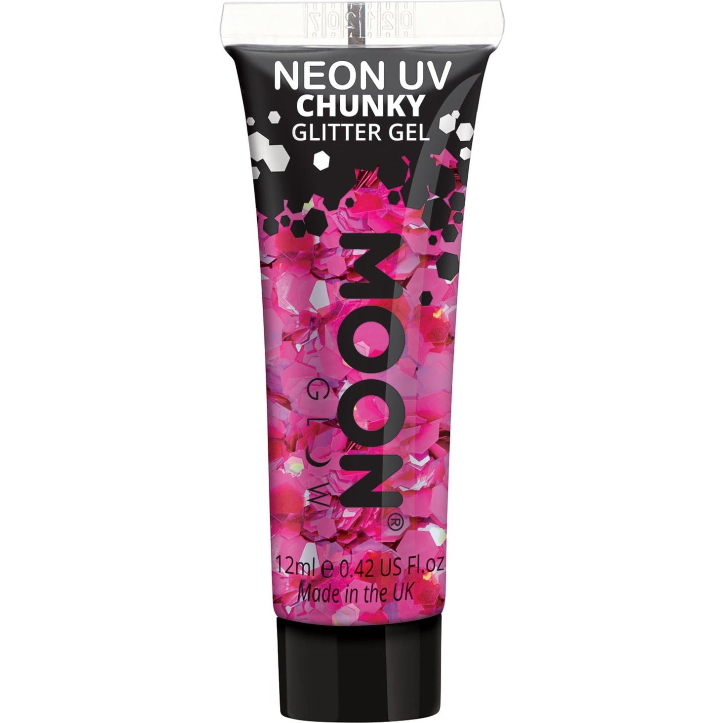 Neon UV Chunky Glitter Gel, Magenta