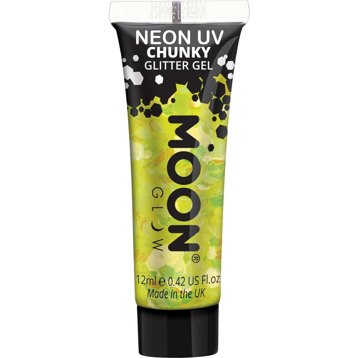 Neon UV Chunky Glitter Gel, Yellow