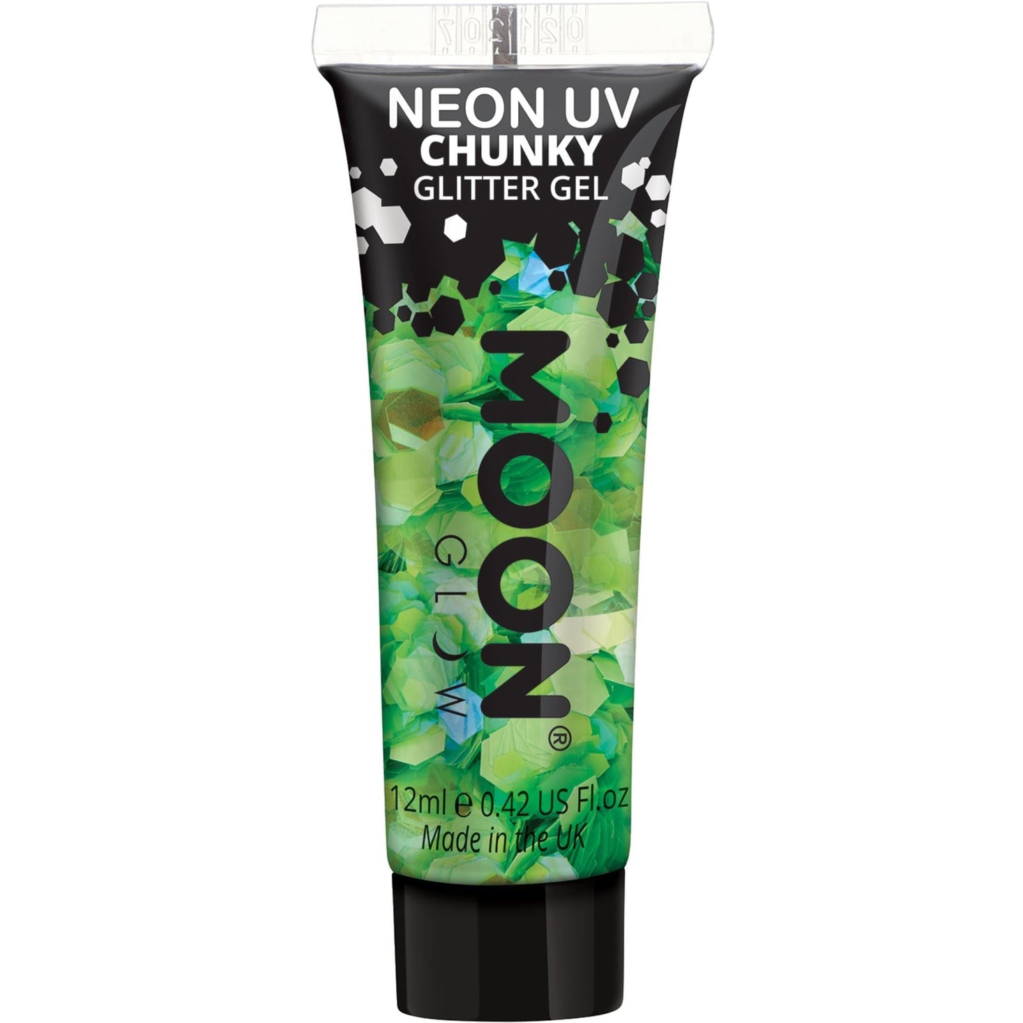 Neon UV Chunky Glitter Gel, Green