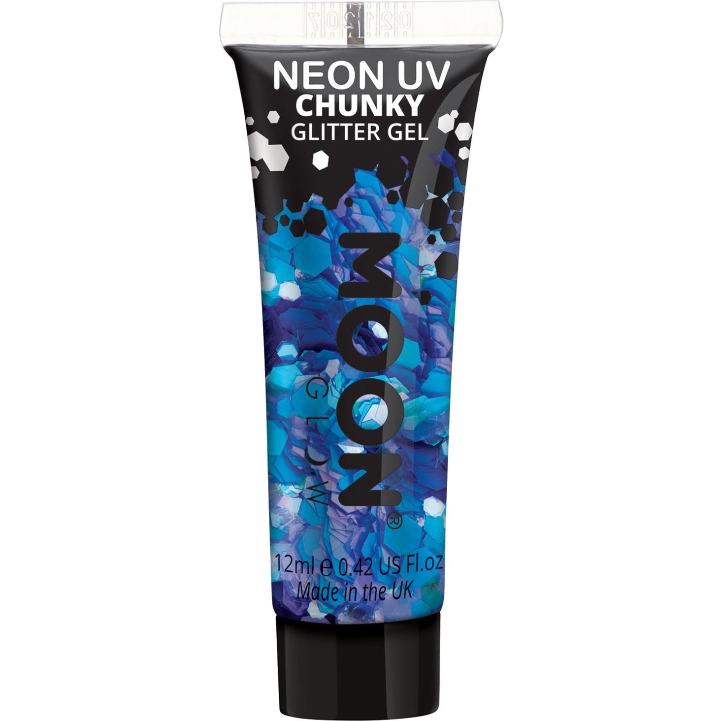 Neon UV Chunky Glitter Gel, Blue