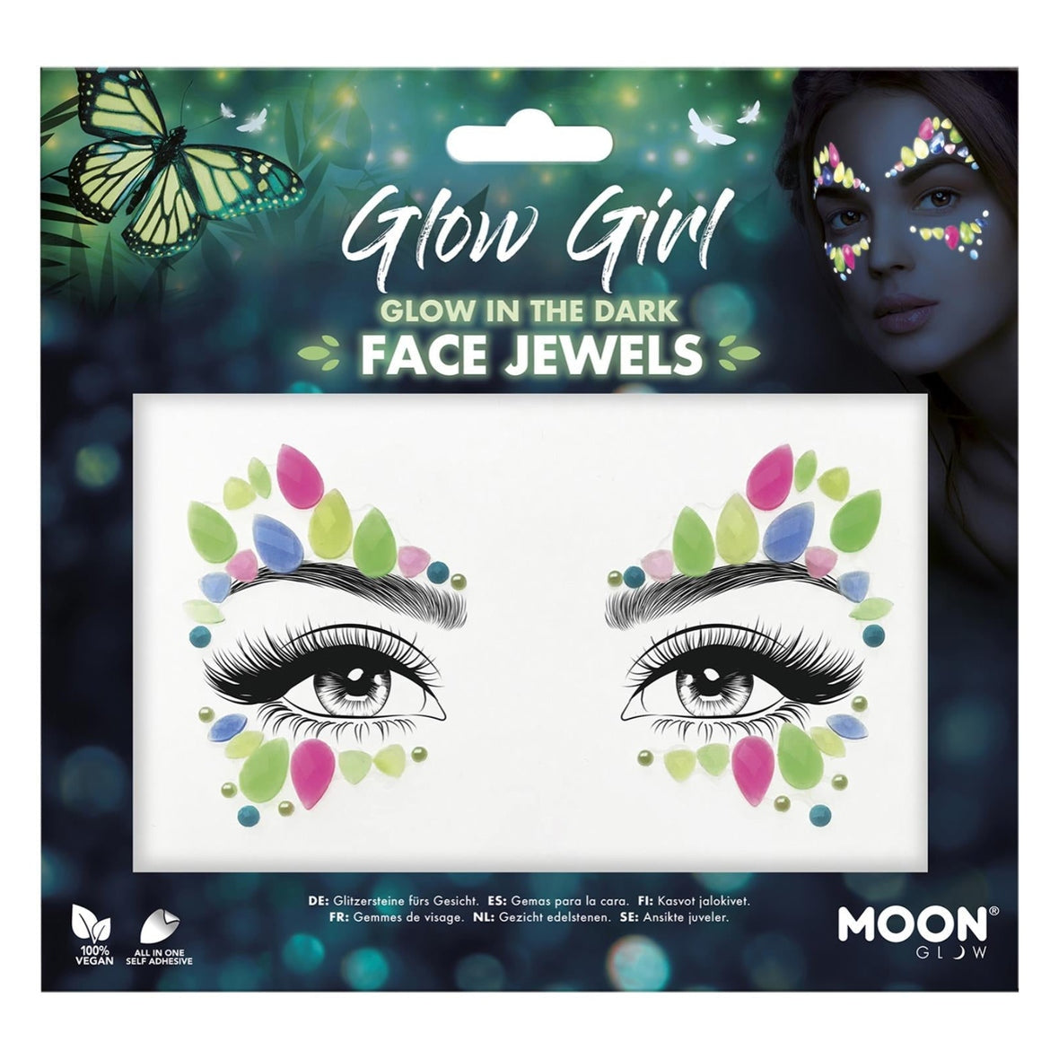 Moon Glow Face Jewels, Glow Girl
