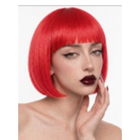 Margot Scarlet Fever Short Red Bob Wig with Fringe | Allaura Fever Dream