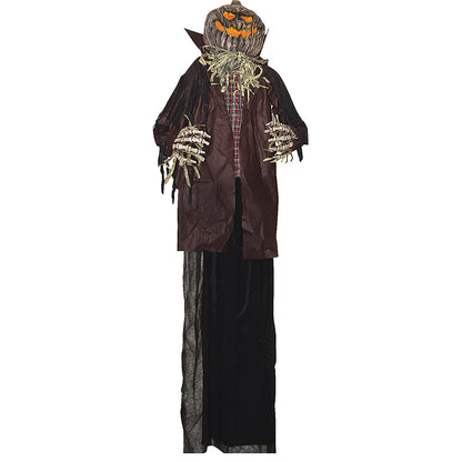 72 Pumpkin Man Light-Up Halloween Decor with LED Lights and Spooky Design