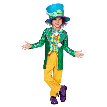 Mad Hatter Boys Deluxe Costume Size 6-8.
