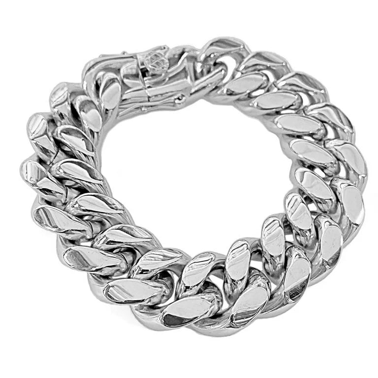 Chunky Silver Chain Bracelet, Plastic