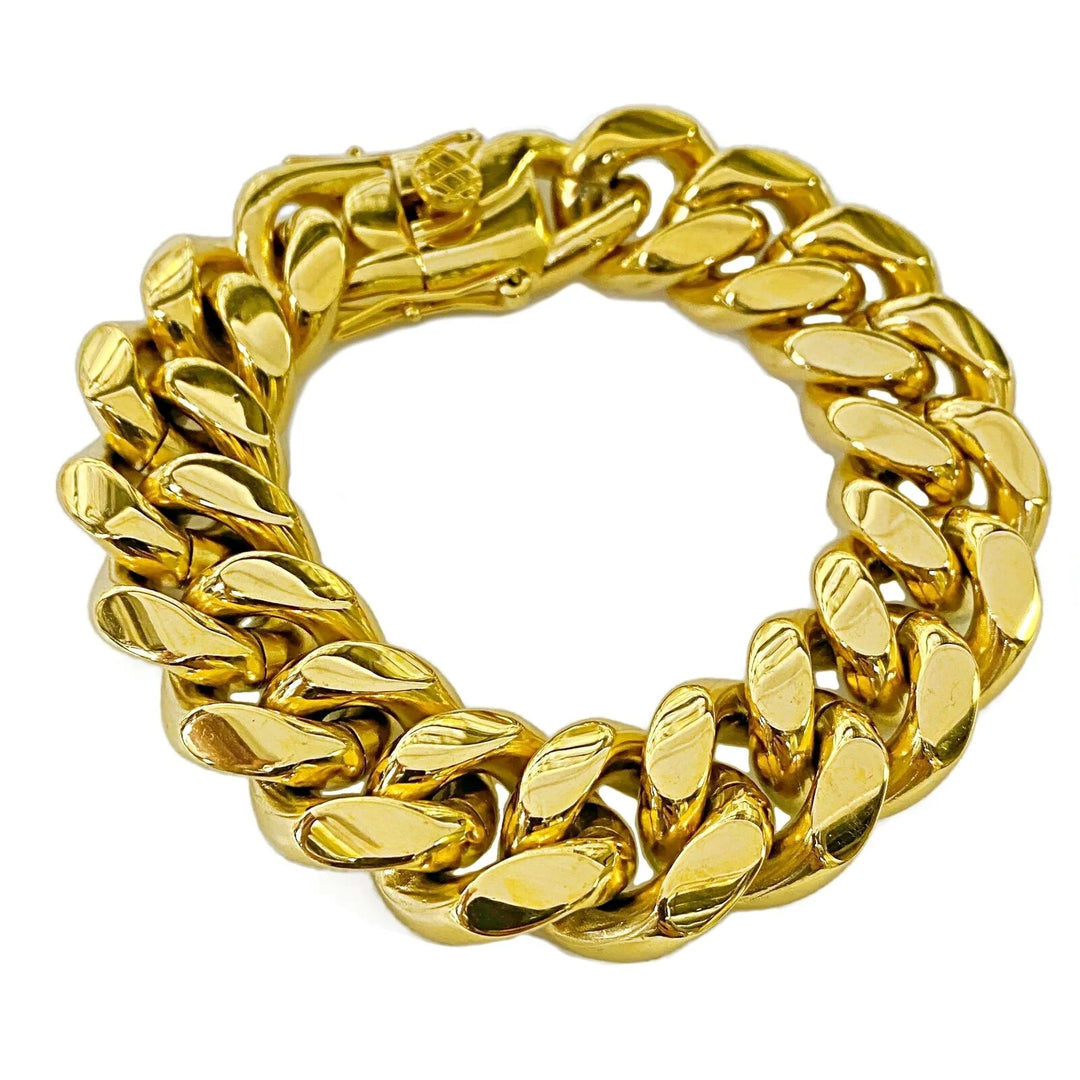 Chunky Gold Chain Bracelet, Plastic