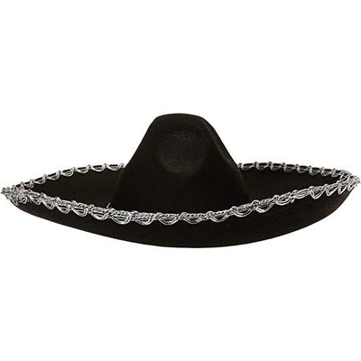 Mexican Sombrero, Black, Adult