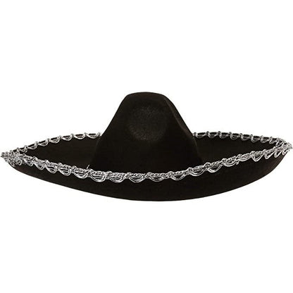 Mexican Sombrero, Black, Adult